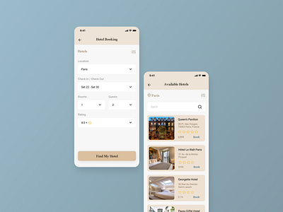 Hotel Booking 067 app concept dailyui design hotel hotel booking mobile paris travel ui