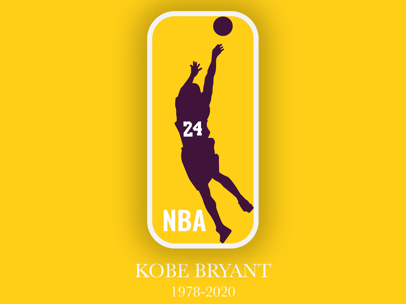 Rest in Peace Kobe - NBA Logo Honor by Kyle Bianchi on Dribbble