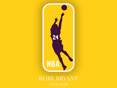 Rest in Peace Kobe - NBA Logo Honor basketball basketball logo basketball player design kobe kobe bryant nba