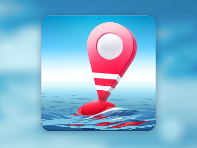 App icon app icon map pin water