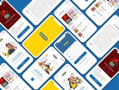 Akiddie Mobile App childrens book design ui ux
