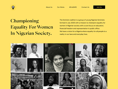 Feminist Coalition Website agency community design feminist ui ux