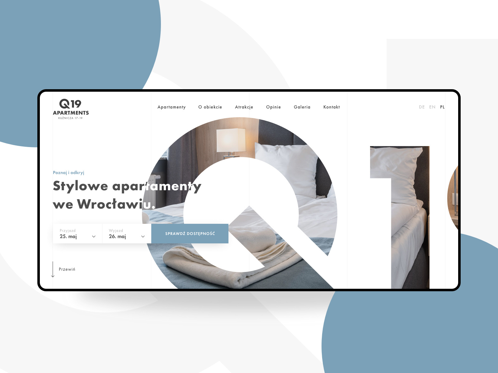 Q19 Apartments web design by Fabian Barszcz on Dribbble