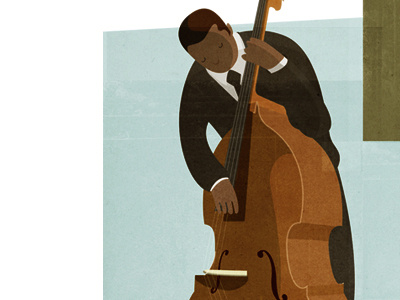double bass illustration jazz texture vector