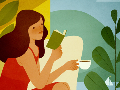 Books book editorial illustration lifestyle wip woman