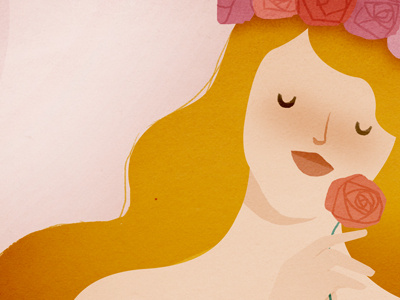 roses editorial flowers illustration woman