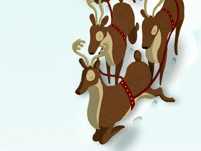 Reindeers christmas illustration