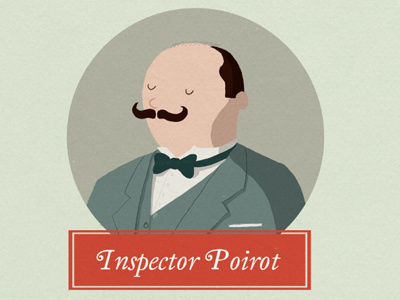 Poirot andrew lyons illustration moustache poirot