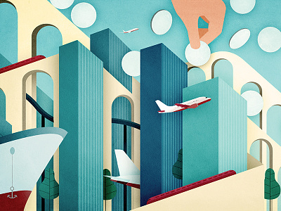 Infrastructure editorial finance illustration