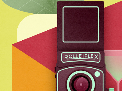 Rolleiflex camera illustration rolleiflex