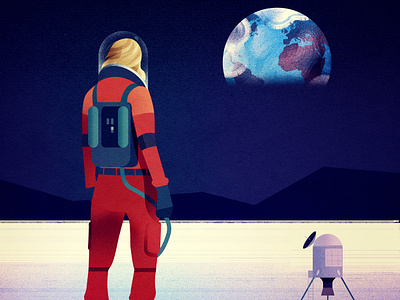 Moon - Personal work astronaut illustration moon space