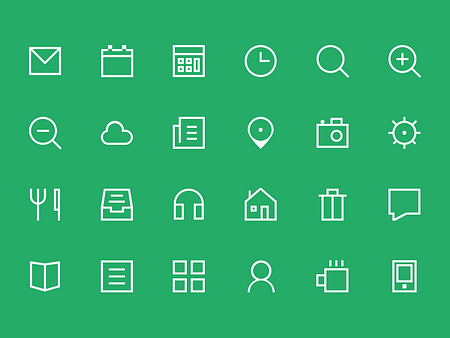 Thin Icon set by Vivek Ravin on Dribbble