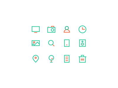 Some Icons glyphs icon iconography icons lines simple stroke vector