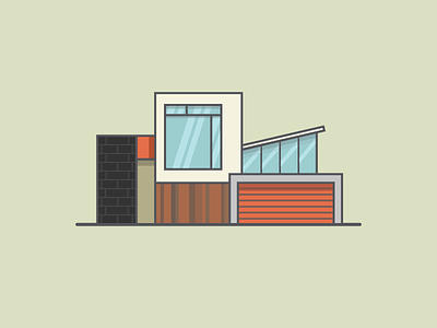 House - 3 architecture bricks building door graphic design home house illustration modern vector window