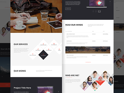 Free Psd - Office Landing Page 