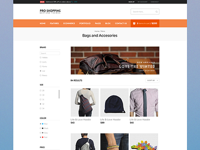 Ecommerce Listing Page buy ecommerce flat interface offers shoes shop shopping store ui webpage website