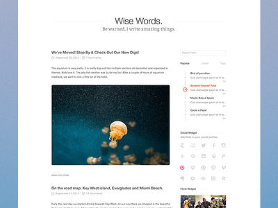 Blogs blogs clean design fresh layout simple story write stuff