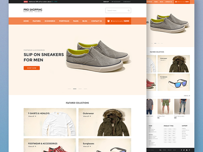 Ecommerce Homepage buy concept design ecommerce flat homepage retail shopping store ui webpage website