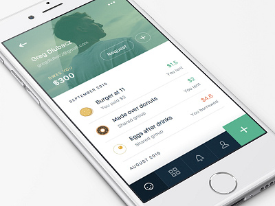 Splitwise App Redesign app bills cash friends ios mobile money profile redesign splitwise