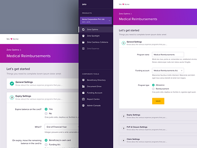 Zeta Optima - Program Rules & Settings activity app branding dashboard design graphic design illustration layout product rules settings store typography ui ux web webpage website