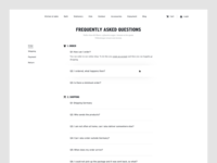 FAQ page by Vivek on Dribbble