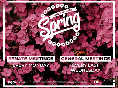 Spring Meeting Dates black butterfly dates floral flowers logo meeting meetings orange pink spring