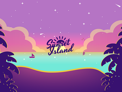 Sunset Island YouTube Banner