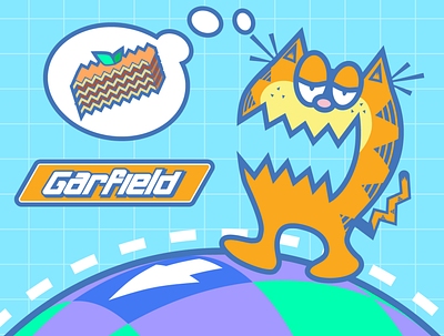 ChuChu Rocket! X Garfield adobe illustrator art blue cartoon cat fan fanart game garfield kapu kapu lasagna orange sega video white