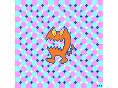 ChuChu Rocket! Optical Illusion art blue chuchu rocket game gaming icon illusion kapu optical orange pink pixel retro sega sonic team video white yellow ドット絵