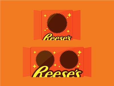 Reese's Redesign brown candy chocolate concept cups orange redesign sparkles yellow