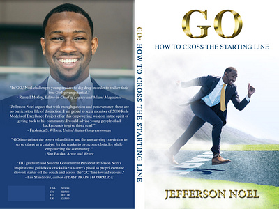 GO: HOW TO CROSS THE STARTING LINE blue book cover fog gold line mountain photomanipulation start