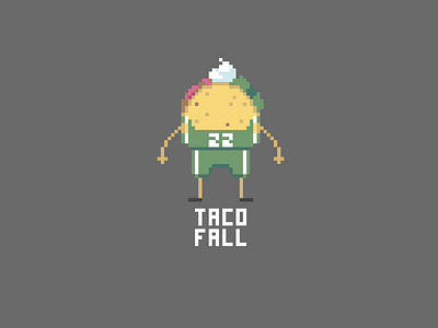 NBA Alter Egos: Tacko Fall alter art black boston celtics egos green lettuce lettuce pixel nba pixelart shell sour cream tacko fall taco taco fall tomato white yellow