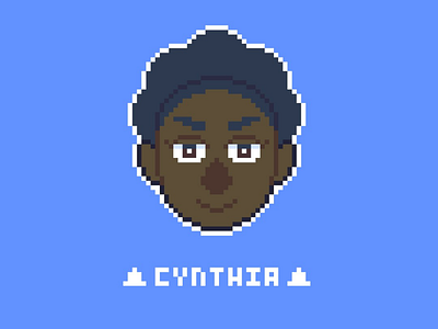 Pixel Portrait: Cynthia Jacques art black blue brown cynthia jaques pixel pixel art portrait white