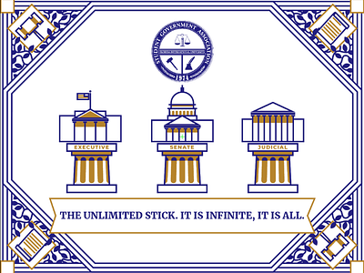 SGA Banner V.3 bbc blue fiu foliage gabble gold house judge justice leaves line lines senate sga vines white