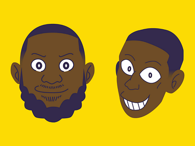 LeBron James & Rajon Rondo (Fujiko F. Fujio Style) f. fujiko fujiko f. fujio james laker lebron purple rajon rondo anime yellow