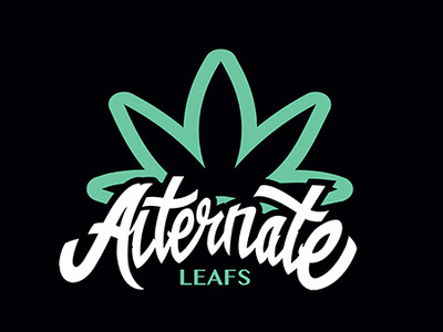 Alternate Leafs logo design branding cannabis logo design designer graffiti icon identity illustration illustrator lettering logo logo design vector