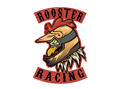 Rooster racing california cartoon creators customize design drawings designer details dirtbikes drawing dribbblers graphic graphic design logos moto motorbike motorcross racing rooster skilled sticker design