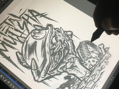 Metal mulisha digital dirtbikes fmx hardcore illustrator metal mulisha motocross mx pencil drawing skulls wacom