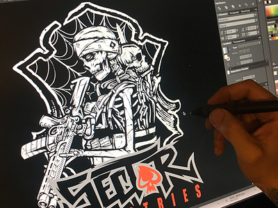 Work in progress branding graphic design illustration illustrator marines military motocross skulls swat team us military vector vector artist