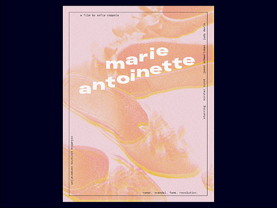 Marie Antoinette animation app branding design film filmposter icon illustration illustrator layout lettering logo minimal movieposter poster sofiacoppola type typography