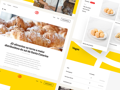 JD Alimentos Website bakery branding bread identity ui ux design uidesign uiux website yellow