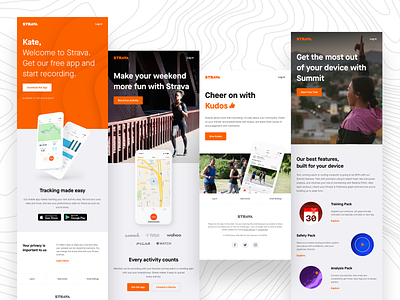 Strava Onboarding Emails cycling email email design email templates fitness growth design html email onboarding running strava