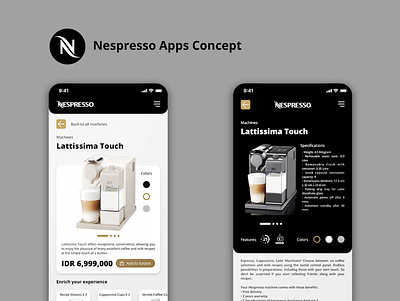 Reimagine Nespresso Apps app branding coffee nespresso design illustration illustrator ui ux