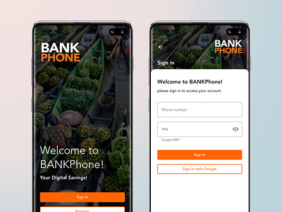 Banking Apps Pre-Login Concept