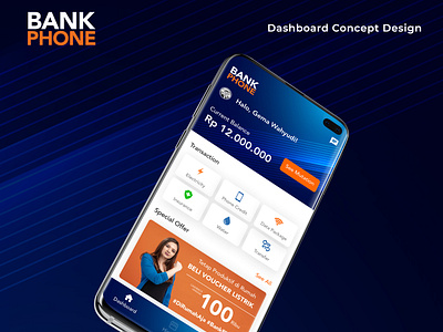 Bank Phone Dashboard  Concept Design