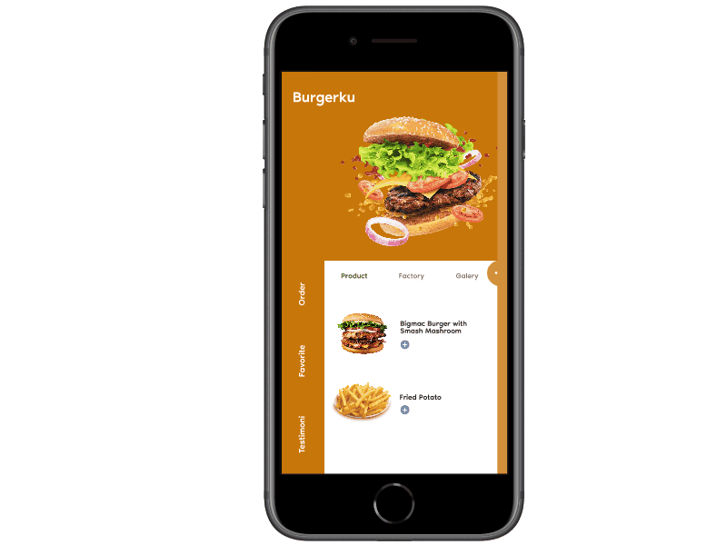 BurgerKu App - Invision Studio Animation animation invision studio
