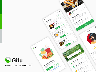 Gifu - Food Waste App android android app flat food food waste freepik share uidesign