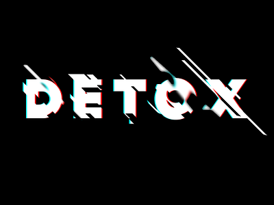 Detox Word Design 3d detox glitch typography