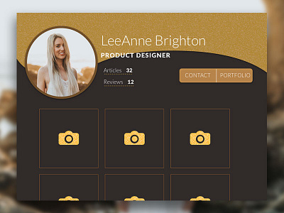 Daily UI Profile Page 006 dailyui profile ui user interface ux ux design web design