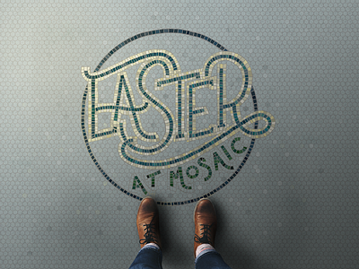 Fauxsaic for Easter Sunday church easter fauxsaic feet mosaic photo manipulation tile